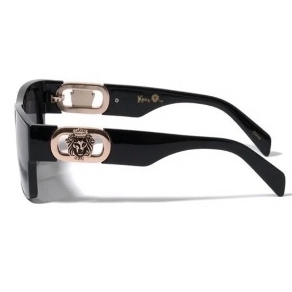 Designer Sunglasses Square Dak Black Lens Hip Hop Rapper Cholo Shades Lentes Men